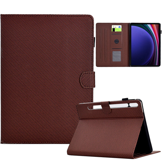 For Samsung Galaxy Tab S9 FE / S9 Case PU Leather Tablet Cover Auto Wake / Sleep - Brown