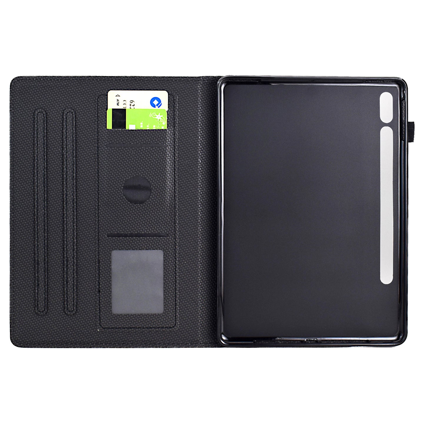 For Samsung Galaxy Tab S9 FE / S9 Case PU Leather Tablet Cover Auto Wake / Sleep - Black