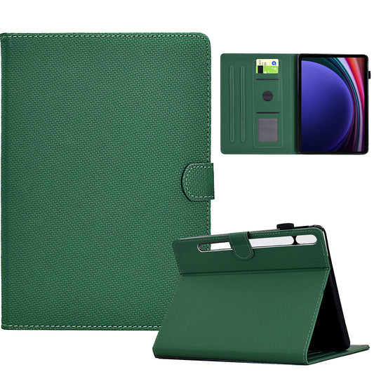 For Samsung Galaxy Tab S9 FE / S9 Case PU Leather Tablet Cover Auto Wake / Sleep - Green