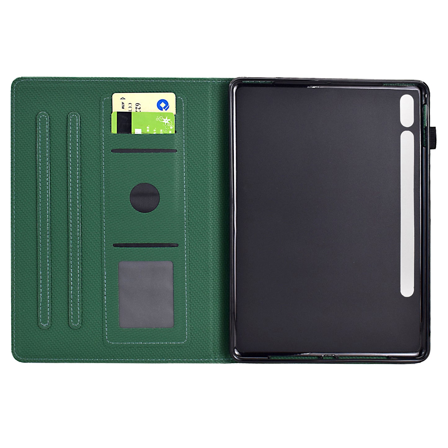 For Samsung Galaxy Tab S9 FE / S9 Case PU Leather Tablet Cover Auto Wake / Sleep - Green