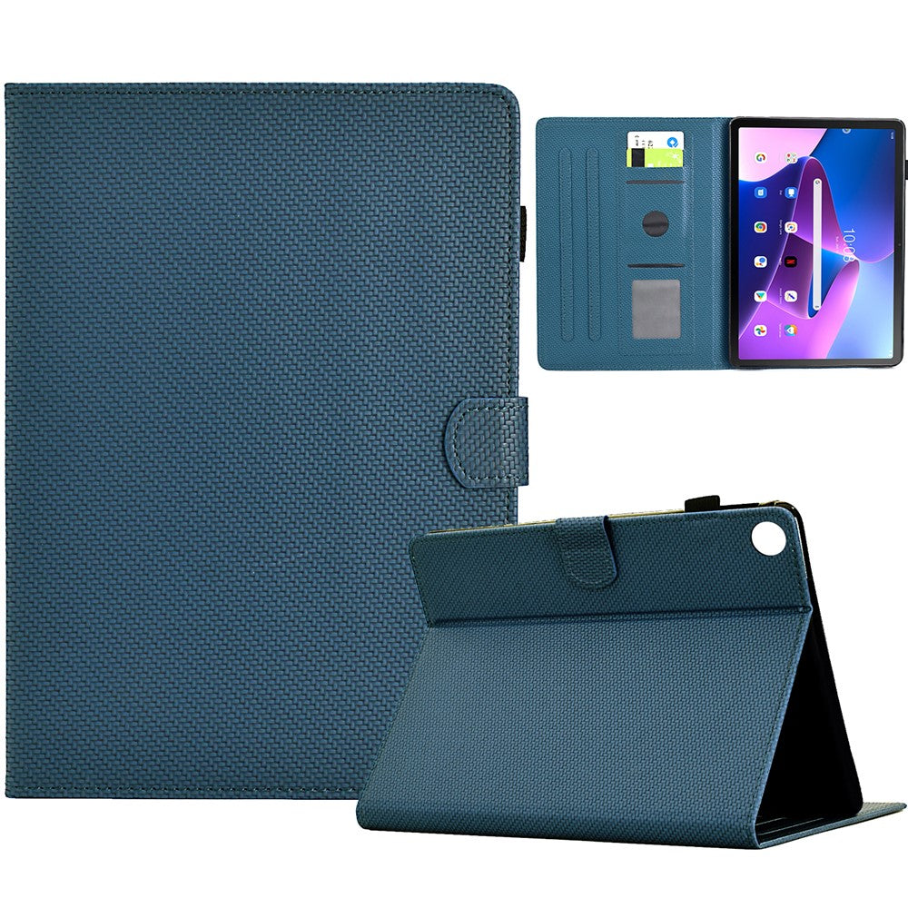 For Lenovo Tab M10 Plus (3rd Gen) Case Full Protection PU Leather Tablet Cover - Sapphire