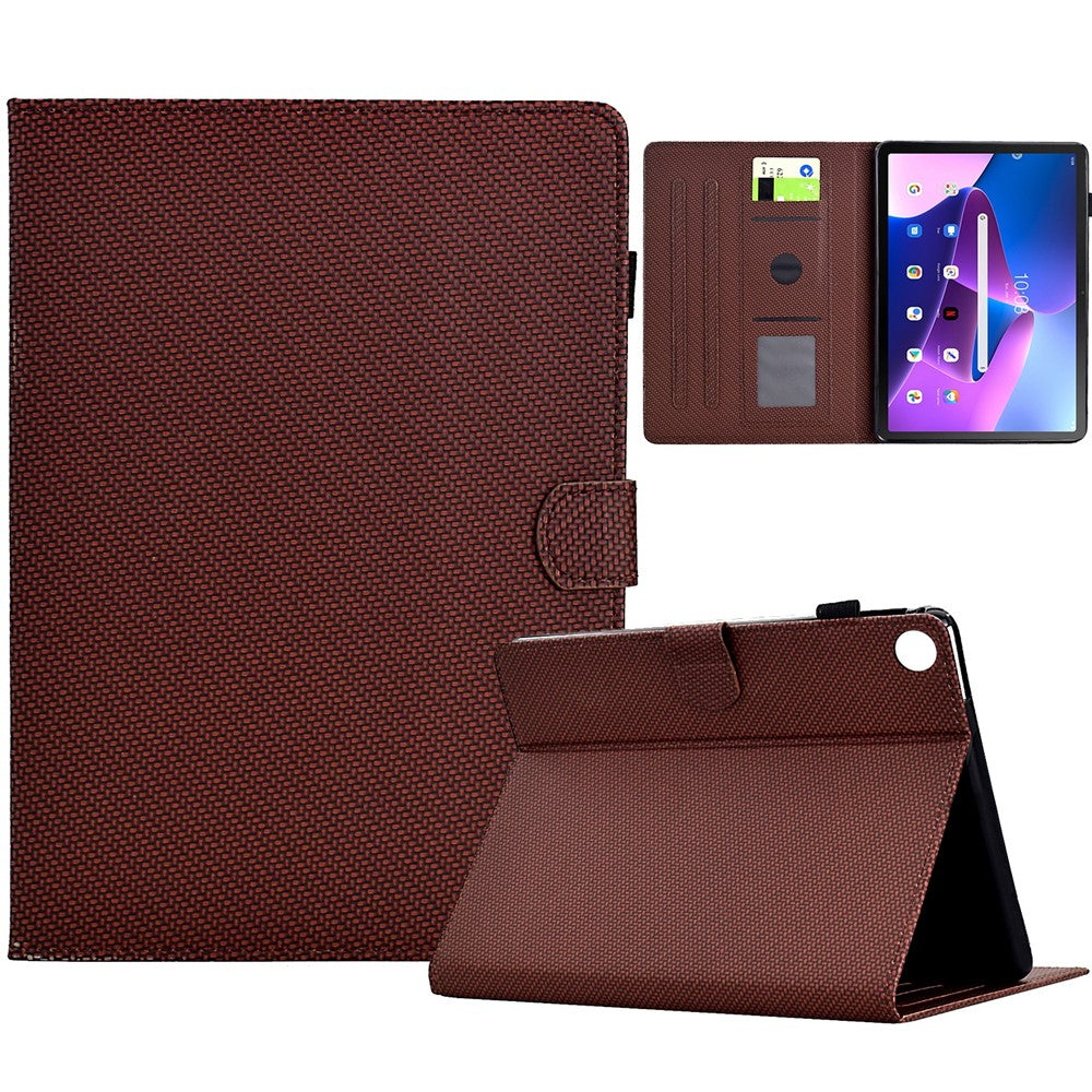 For Lenovo Tab M10 (Gen 3) Case PU Leather Protective Tablet Cover with Card Slots - Brown