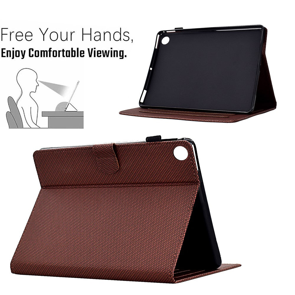 For Lenovo Tab M10 (Gen 3) Case PU Leather Protective Tablet Cover with Card Slots - Brown