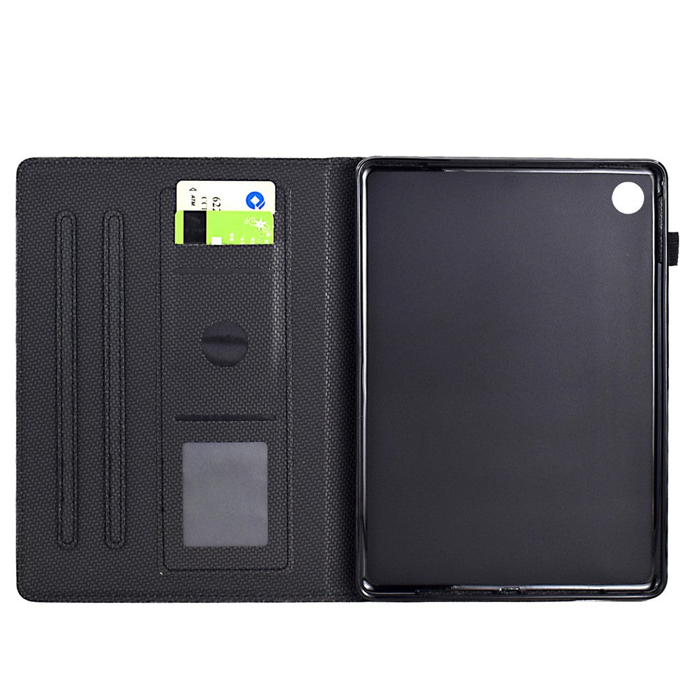 For Lenovo Tab M10 (Gen 3) Case PU Leather Protective Tablet Cover with Card Slots - Black