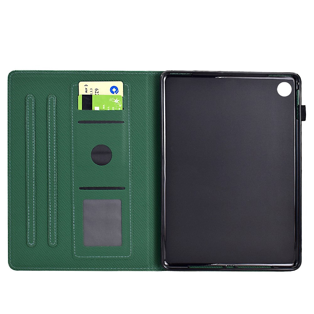 For Lenovo Tab M10 (Gen 3) Case PU Leather Protective Tablet Cover with Card Slots - Green