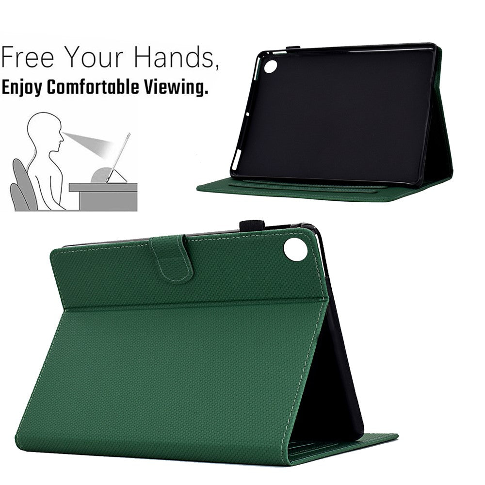 For Lenovo Tab M10 (Gen 3) Case PU Leather Protective Tablet Cover with Card Slots - Green