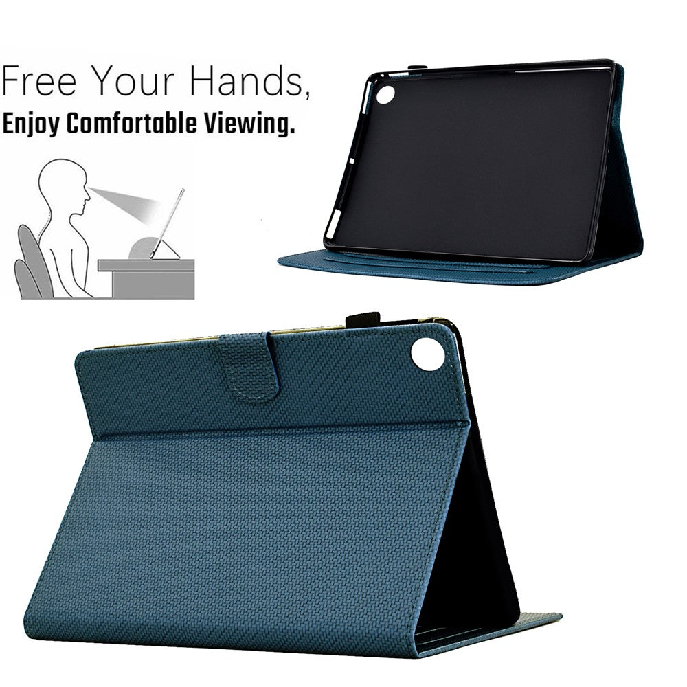 For Lenovo Tab M10 (Gen 3) Case PU Leather Protective Tablet Cover with Card Slots - Sapphire