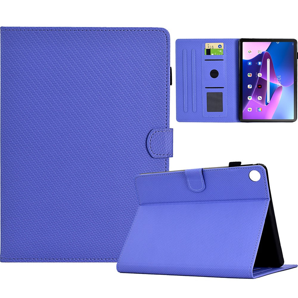 For Lenovo Tab M10 (Gen 3) Case PU Leather Protective Tablet Cover with Card Slots - Purple