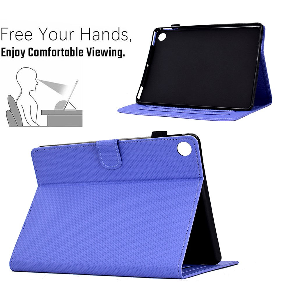For Lenovo Tab M10 (Gen 3) Case PU Leather Protective Tablet Cover with Card Slots - Purple