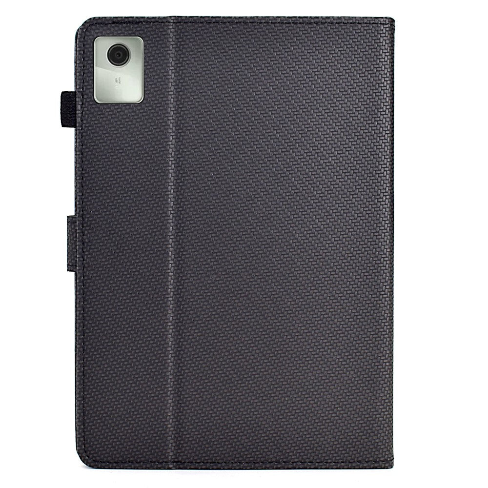 For Lenovo Tab M11 / Xiaoxin Pad 11 2024 Case Carbon Fiber Texture Leather Tablet Cover - Black