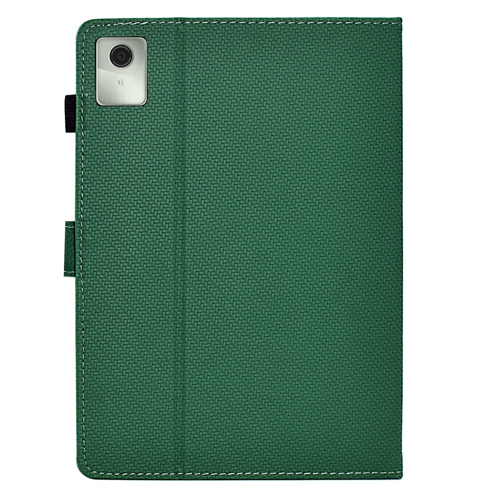 For Lenovo Tab M11 / Xiaoxin Pad 11 2024 Case Carbon Fiber Texture Leather Tablet Cover - Green