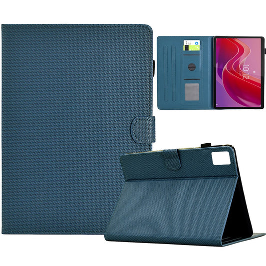 For Lenovo Tab M11 / Xiaoxin Pad 11 2024 Case Carbon Fiber Texture Leather Tablet Cover - Sapphire