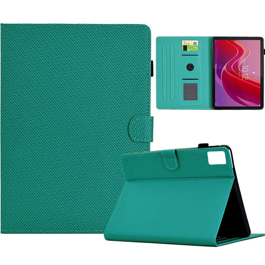 For Lenovo Tab M11 / Xiaoxin Pad 11 2024 Case Carbon Fiber Texture Leather Tablet Cover - Baby Blue