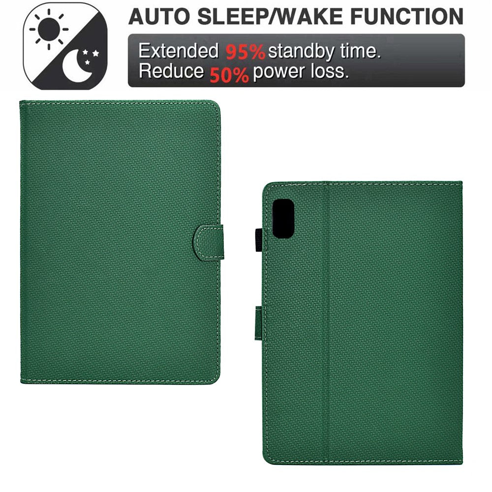 For Lenovo Tab M9 TB-310FU Case Card Slots Leather Tablet Cover with Stand View - Green