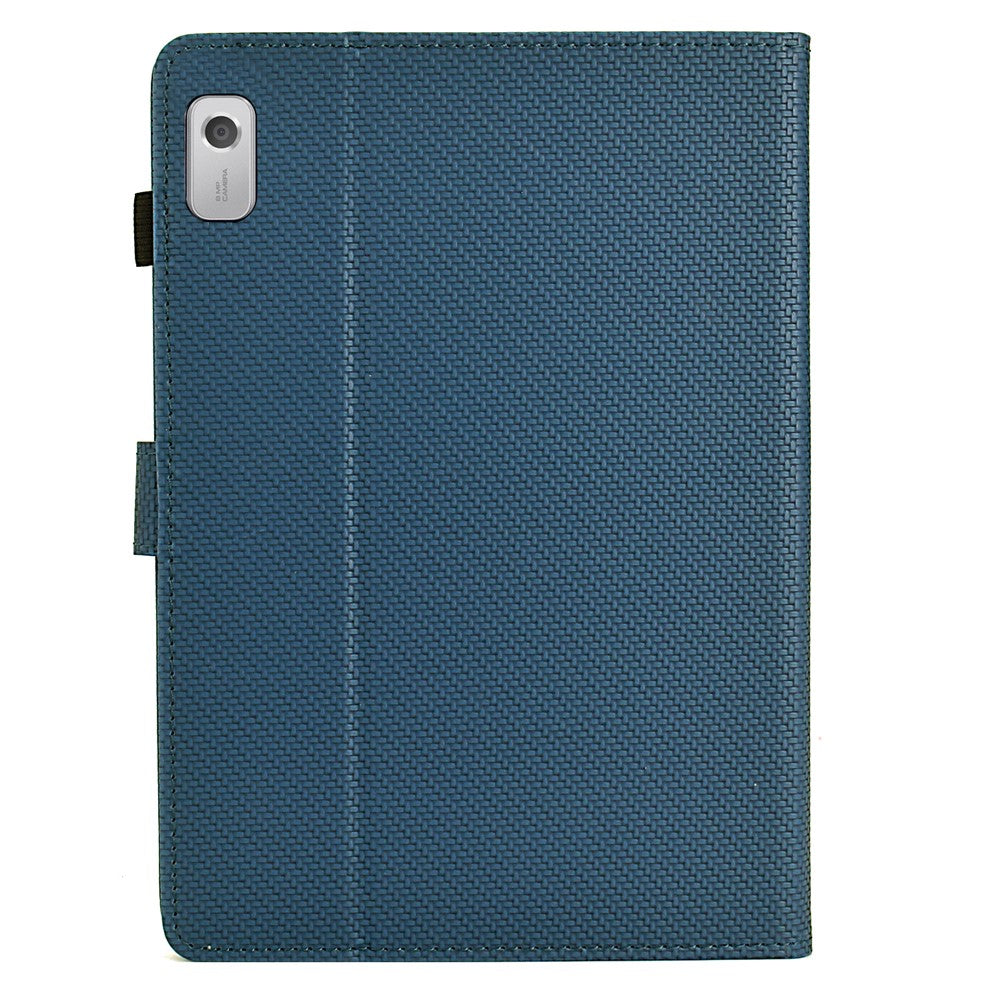 For Lenovo Tab M9 TB-310FU Case Card Slots Leather Tablet Cover with Stand View - Sapphire