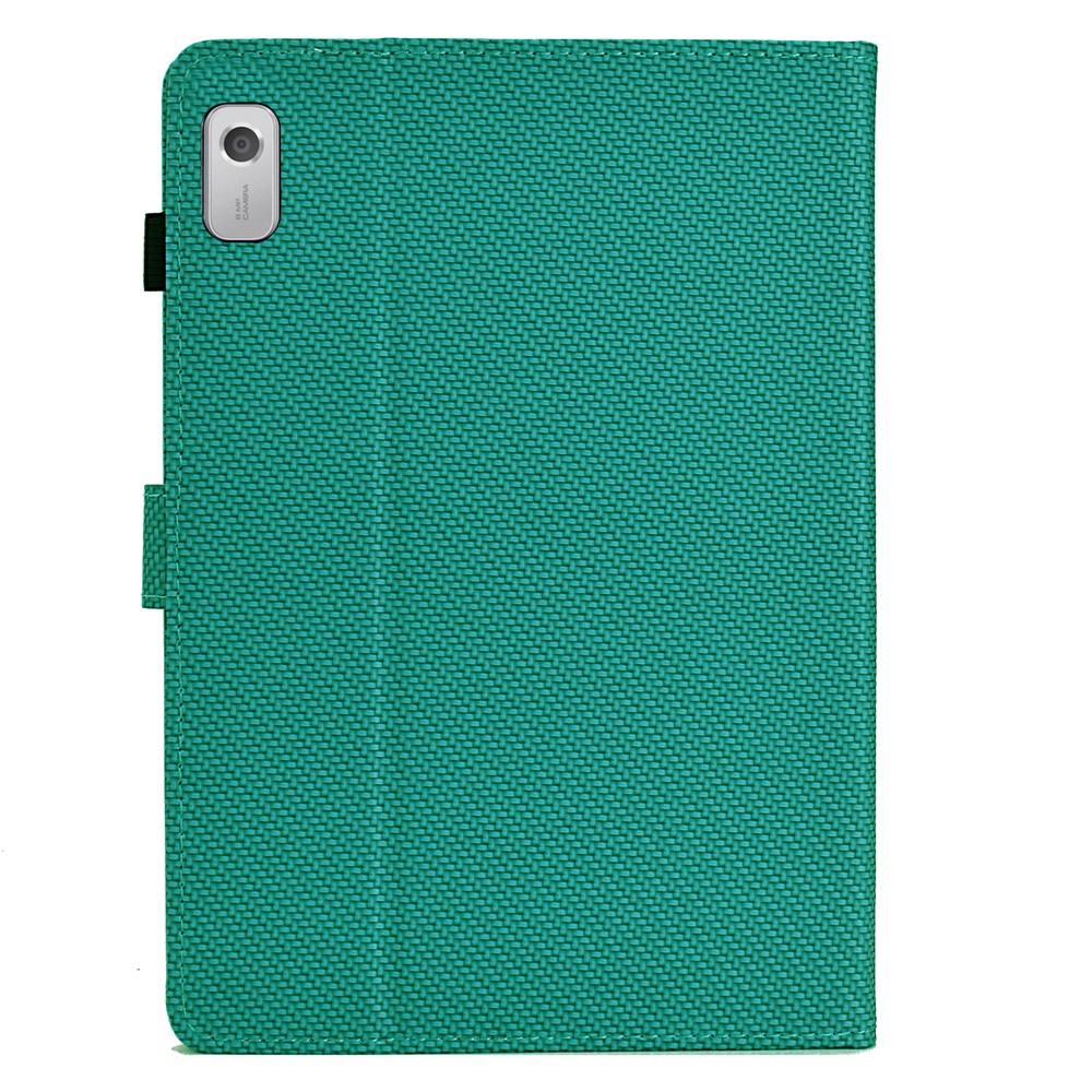 For Lenovo Tab M9 TB-310FU Case Card Slots Leather Tablet Cover with Stand View - Baby Blue