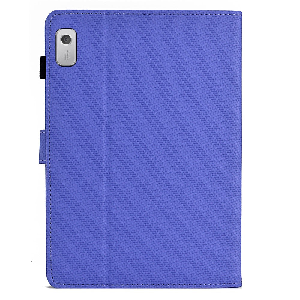 For Lenovo Tab M9 TB-310FU Case Card Slots Leather Tablet Cover with Stand View - Purple