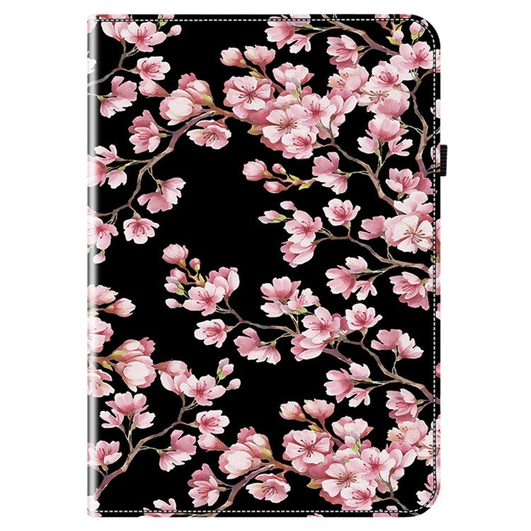 For Huawei MatePad SE 11 Case Pattern Print PU Leather Stand Tablet Cover with Card Slots - Plum Blossom