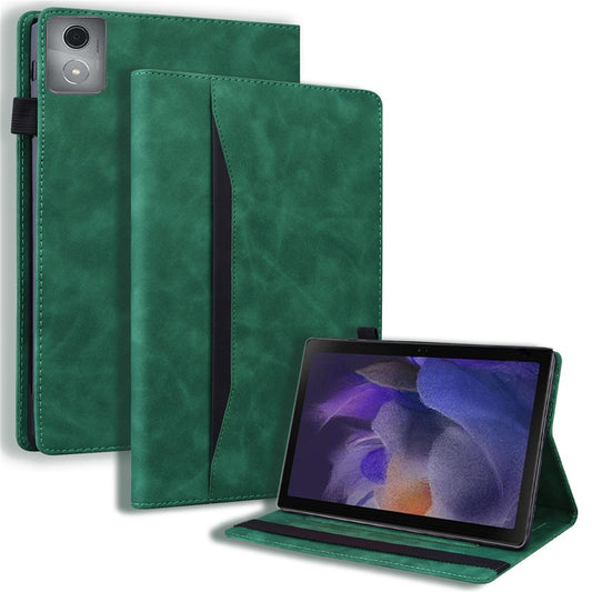 For Lenovo Tab M11 Plus / Tab K11 Plus Case PU Leather Tablet Cover Card Holder Multi-Angle Stand - Green