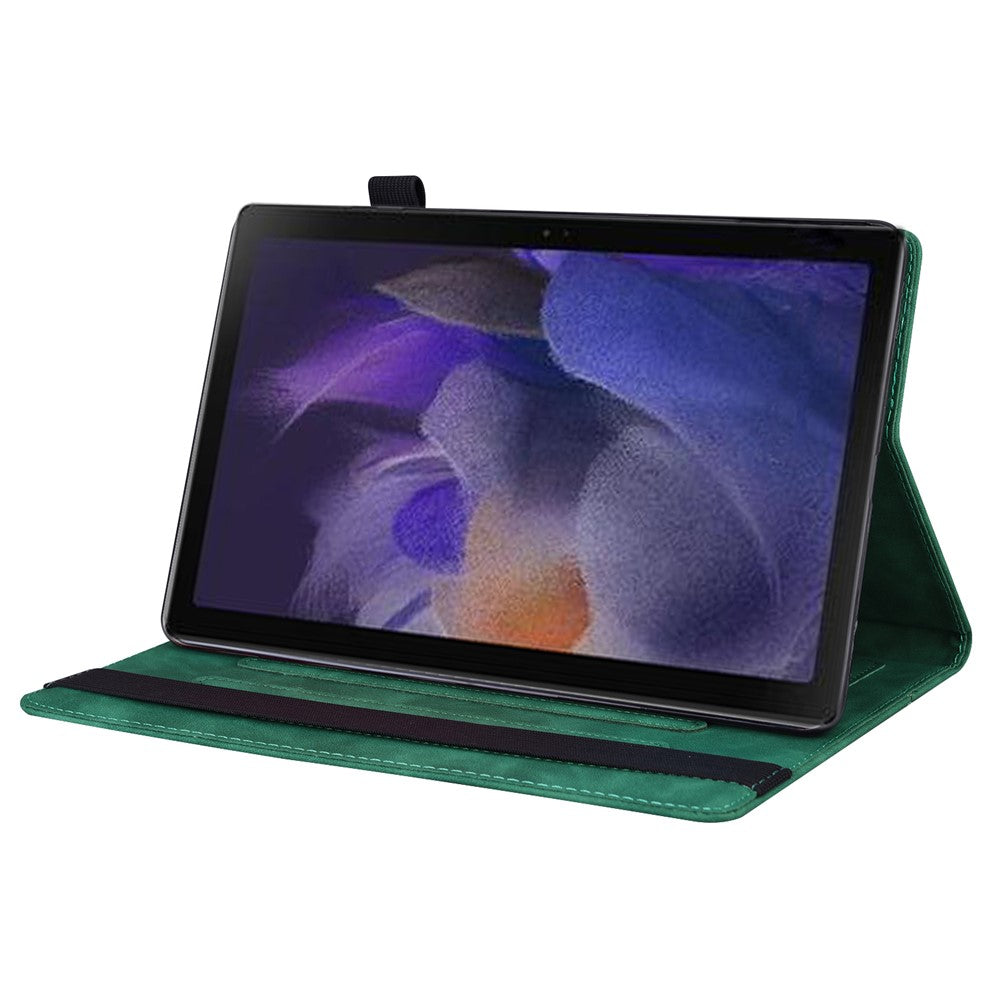 For Lenovo Tab M11 Plus / Tab K11 Plus Case PU Leather Tablet Cover Card Holder Multi-Angle Stand - Green