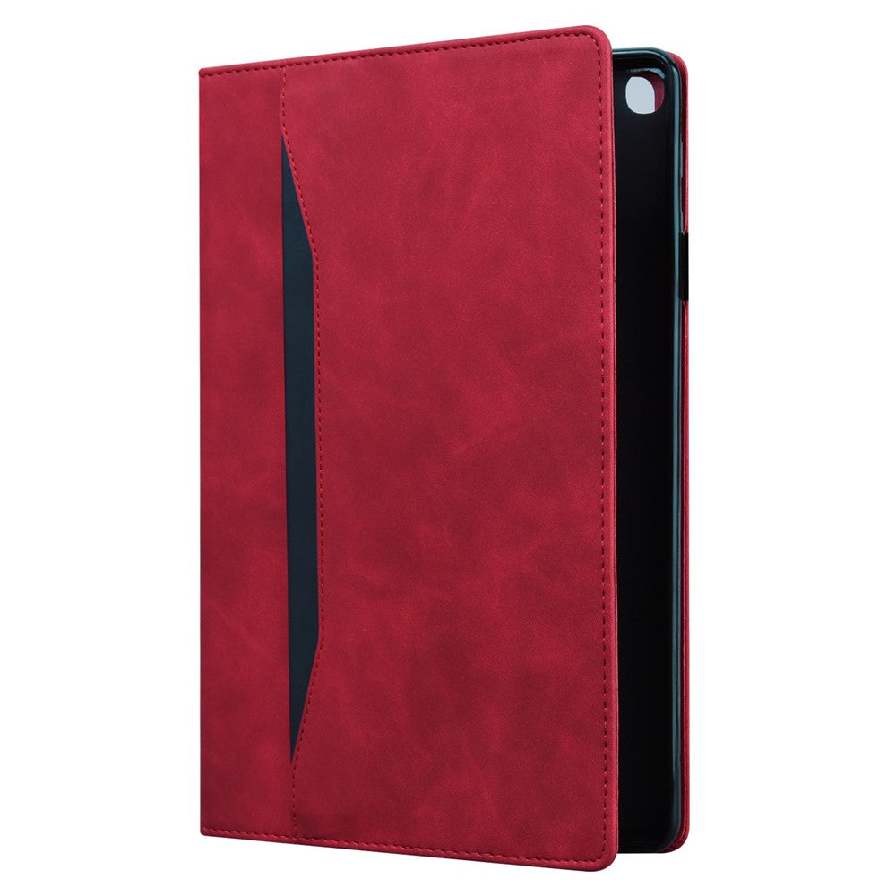 For Lenovo Tab M11 Plus / Tab K11 Plus Case PU Leather Tablet Cover Card Holder Multi-Angle Stand - Red