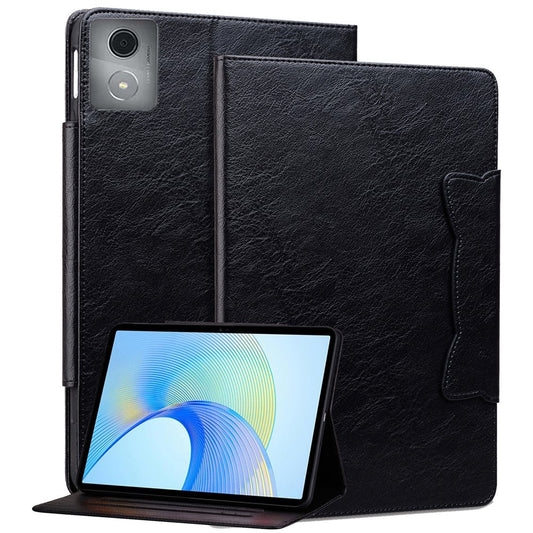 For Lenovo Tab M11 Plus / Tab K11 Plus Case Stand PU Leather Tablet Cover Cat Buckle Closure - Black