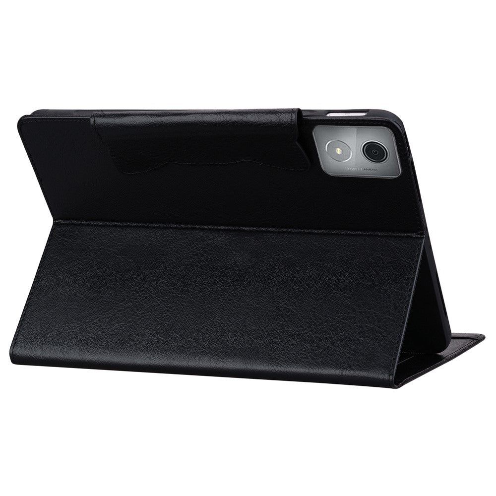 For Lenovo Tab M11 Plus / Tab K11 Plus Case Stand PU Leather Tablet Cover Cat Buckle Closure - Black