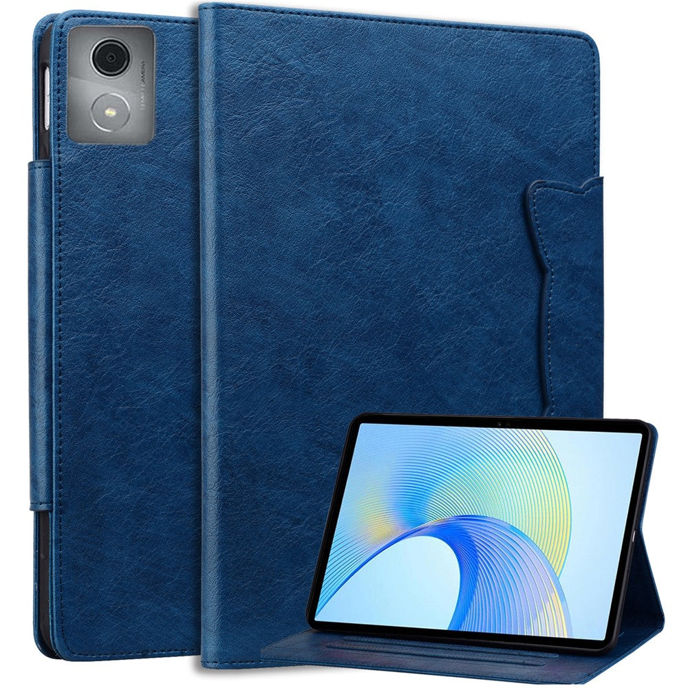 For Lenovo Tab M11 Plus / Tab K11 Plus Case Stand PU Leather Tablet Cover Cat Buckle Closure - Blue