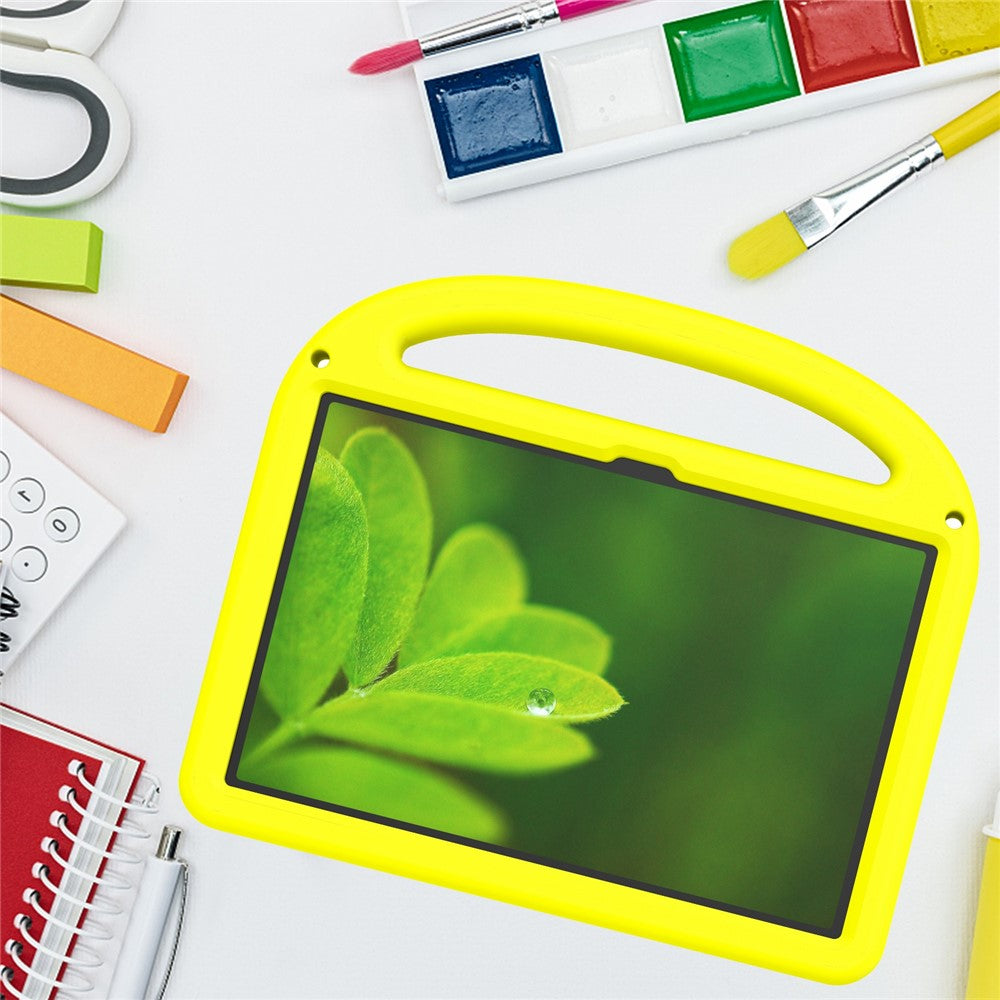 For Lenovo Tab M11 Kickstand Case Cartoon Design Anti-Drop EVA+PC Tablet Cover with Strap - Yellow