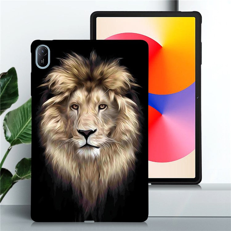 For Huawei MatePad SE 11 TPU Case Pattern Printing Slim Tablet Protective Cover - Lion