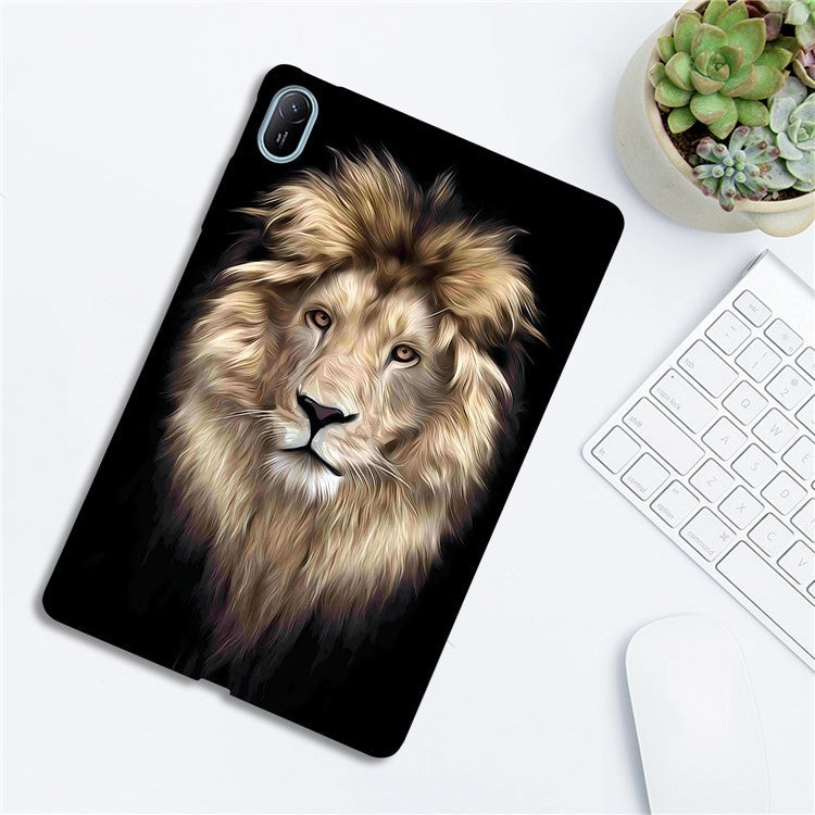For Huawei MatePad SE 11 TPU Case Pattern Printing Slim Tablet Protective Cover - Lion