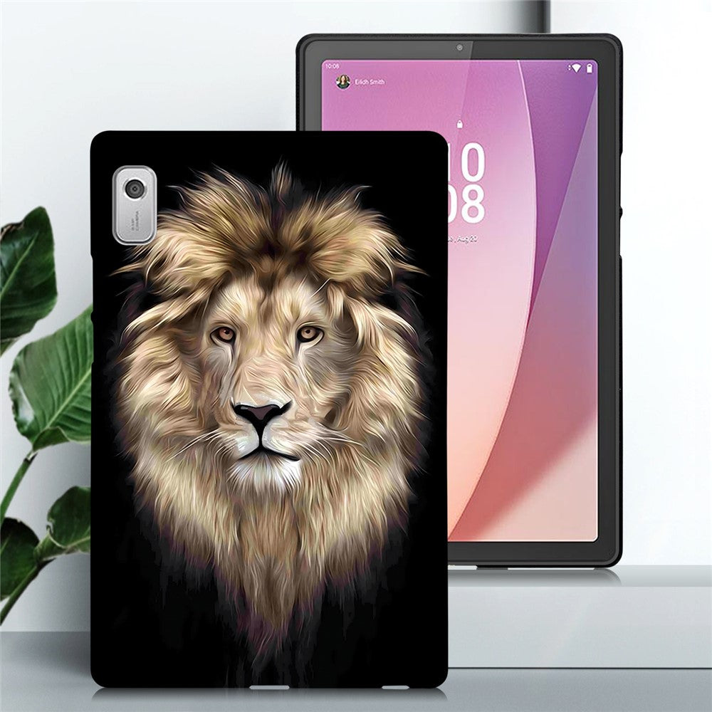 For Lenovo Tab M9 TPU Case Pattern Printing Slim Tablet Protective Cover - Lion