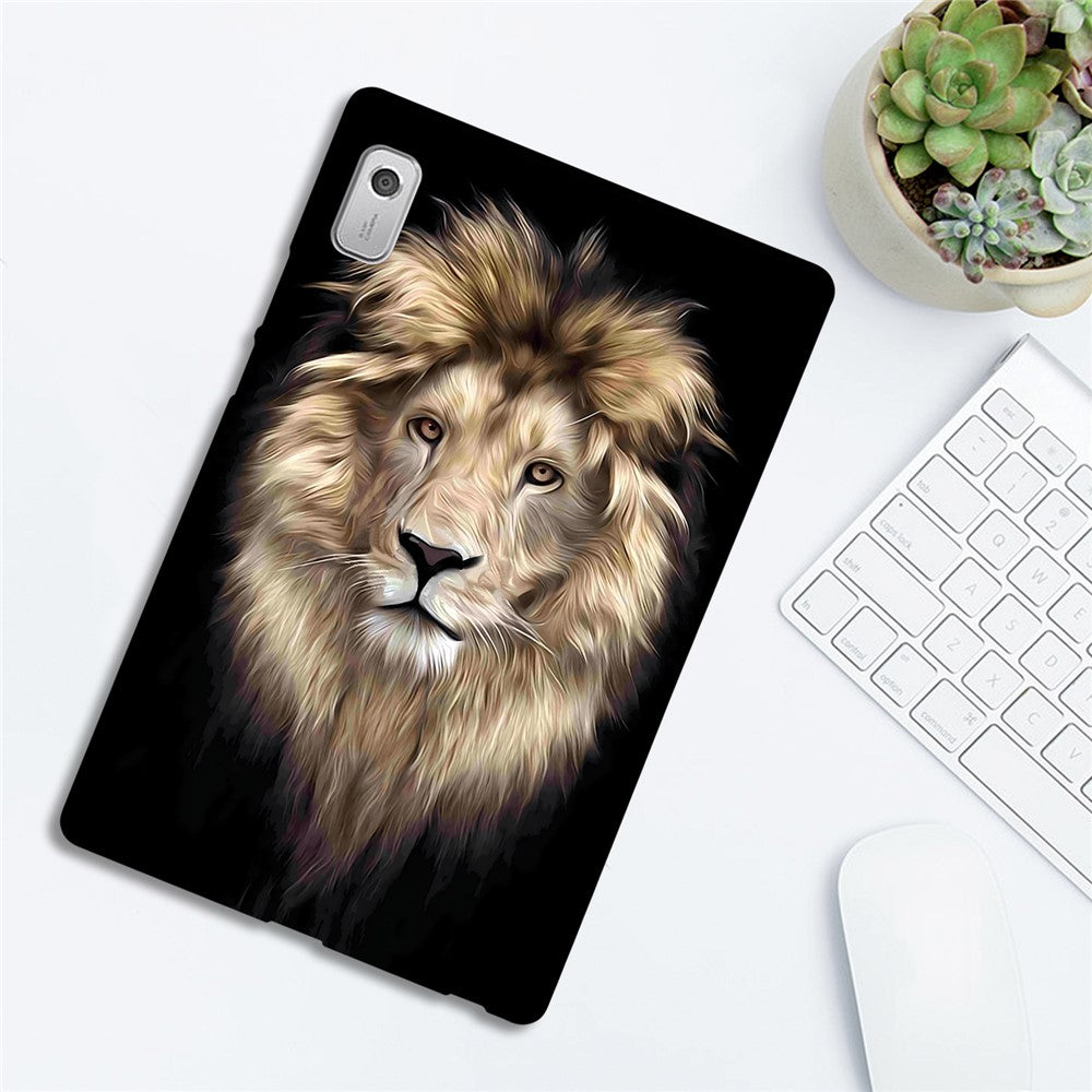 For Lenovo Tab M9 TPU Case Pattern Printing Slim Tablet Protective Cover - Lion