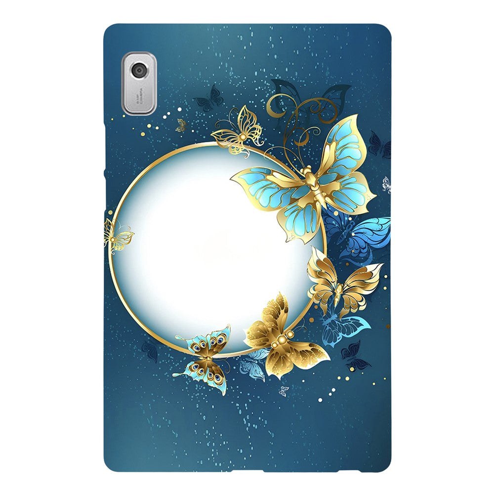 For Lenovo Tab M9 TPU Case Pattern Printing Slim Tablet Protective Cover - Moon and Butterfly