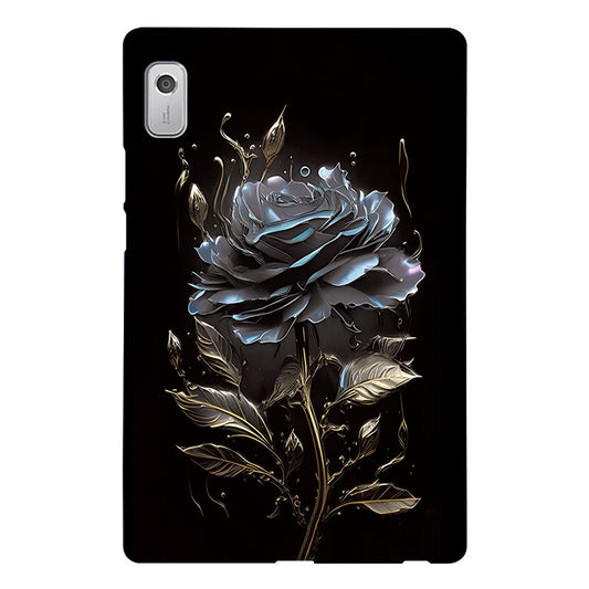 For Lenovo Tab M9 TPU Case Pattern Printing Slim Tablet Protective Cover - Grey Rose