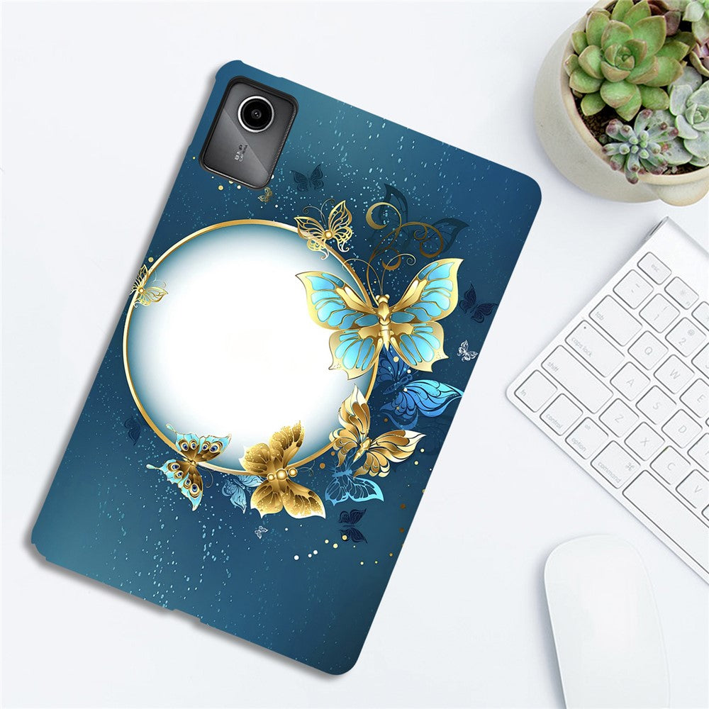 For Lenovo Tab M11 TPU Case Pattern Printing Slim Tablet Protective Cover - Moon and Butterfly