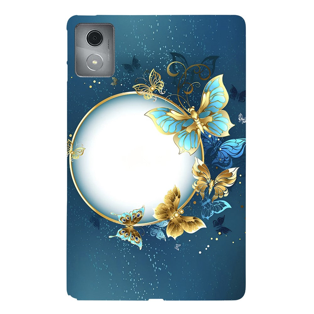 For Lenovo Tab M11 Plus TPU Case Pattern Printing Slim Tablet Protective Cover - Moon and Butterfly