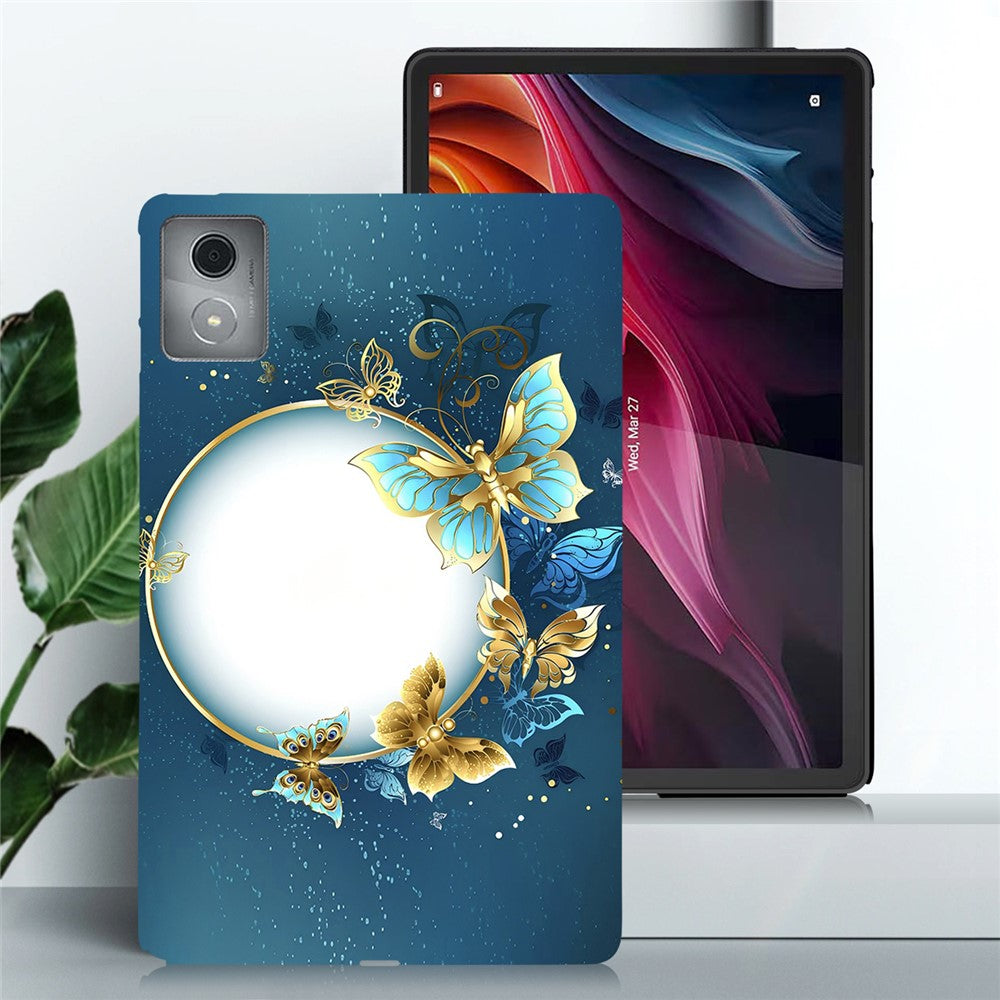 For Lenovo Tab M11 Plus TPU Case Pattern Printing Slim Tablet Protective Cover - Moon and Butterfly