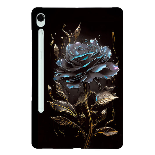 For Samsung Galaxy Tab S9 FE  /  Tab S10 / S9 TPU Case Pattern Printing Slim Tablet Protective Cover - Grey Rose