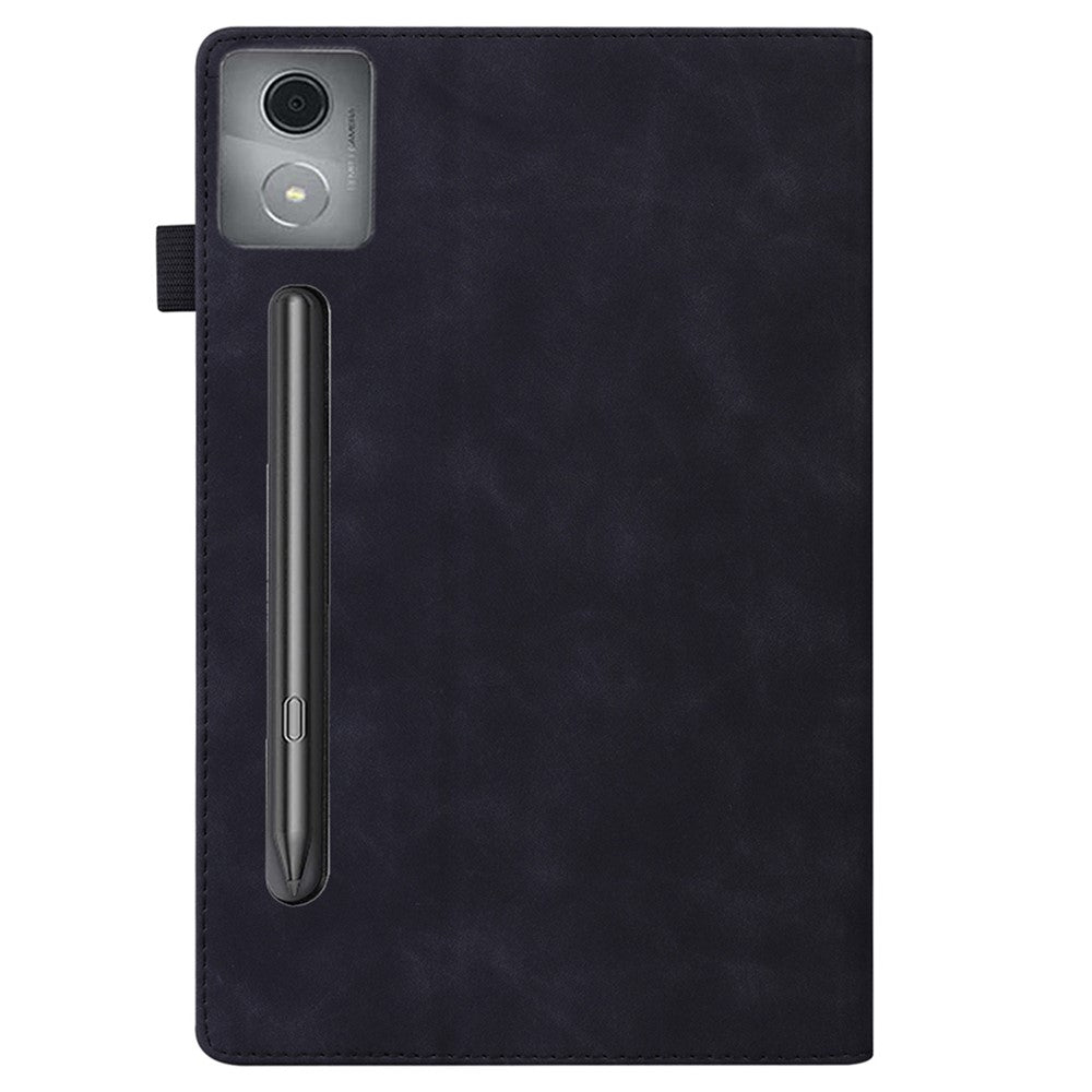 For Lenovo Xiaoxin Pad Pro 12.7 inch Case Card Holder Stand Folio Leather Tablet Cover - Black