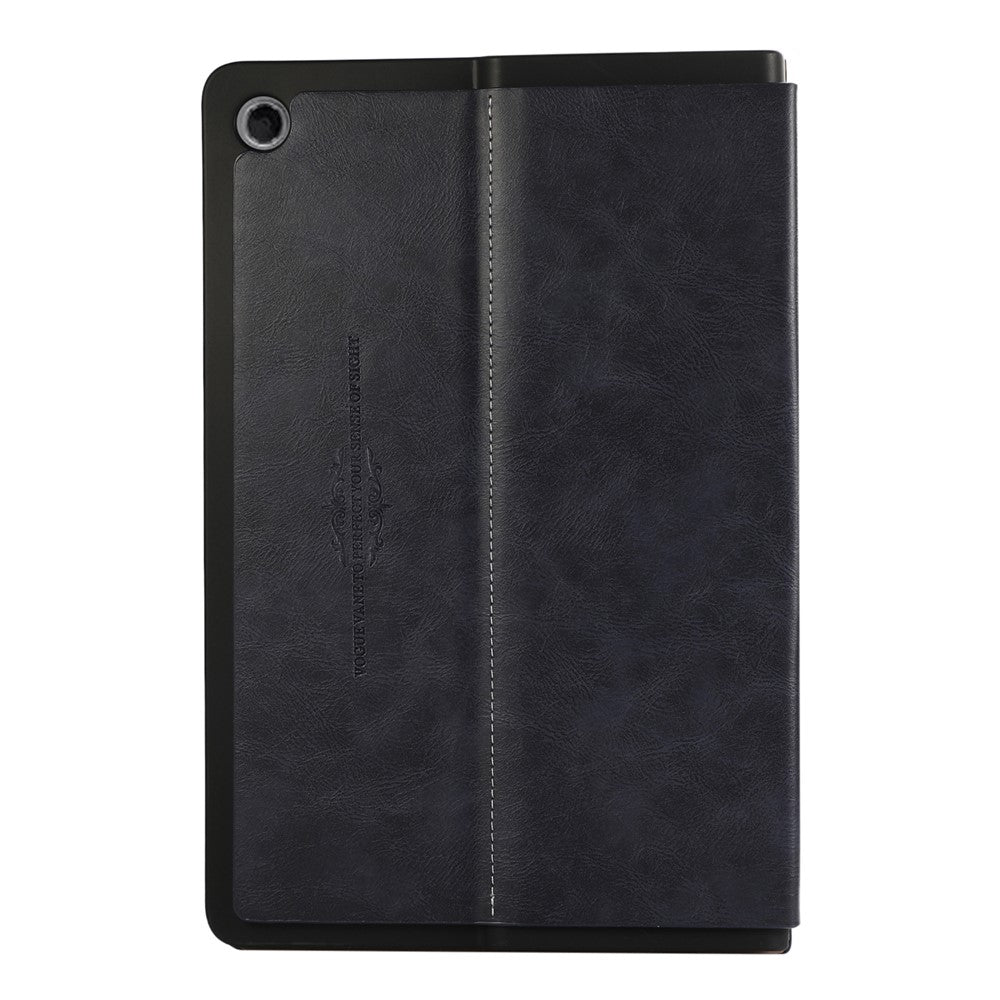 For Lenovo Tab Plus Stand Case Anti-Scratch PU Leather Tablet Flip Cover - Grey