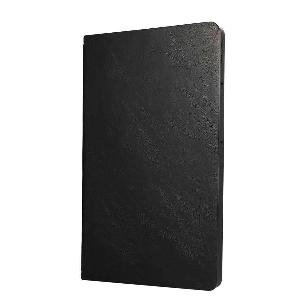 For Lenovo Tab Plus Stand Case Anti-Scratch PU Leather Tablet Flip Cover - Black