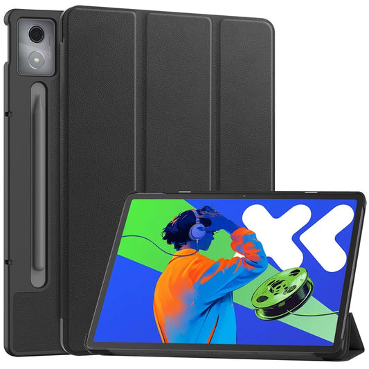 For Lenovo Xiaoxin Pad Pro 12.7 inch Case Anti-Drop Leather Stand Tablet Cover - Black