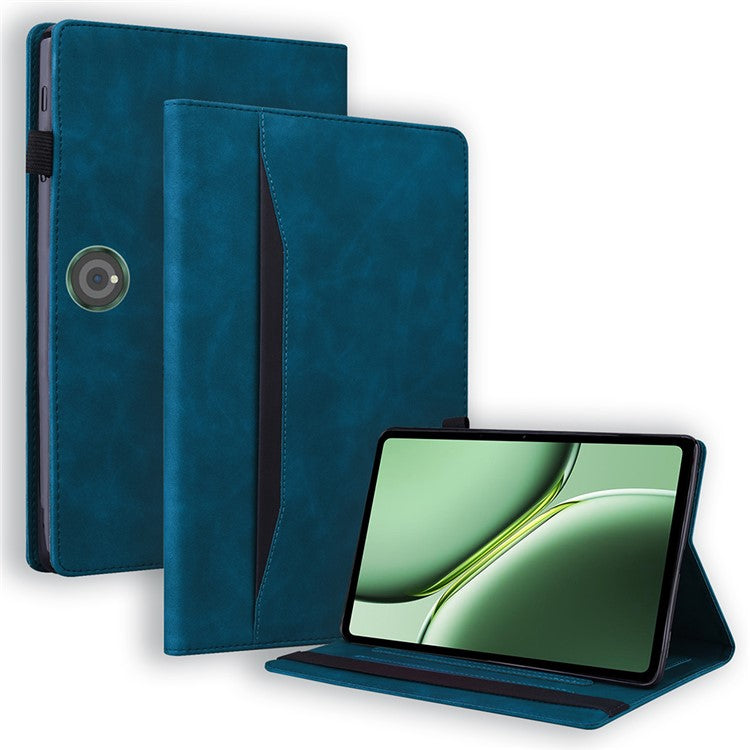 For OnePlus Pad 2 / Pad Pro Case PU Leather Business Folio Protective Tablet Cover Card Holder - Blue