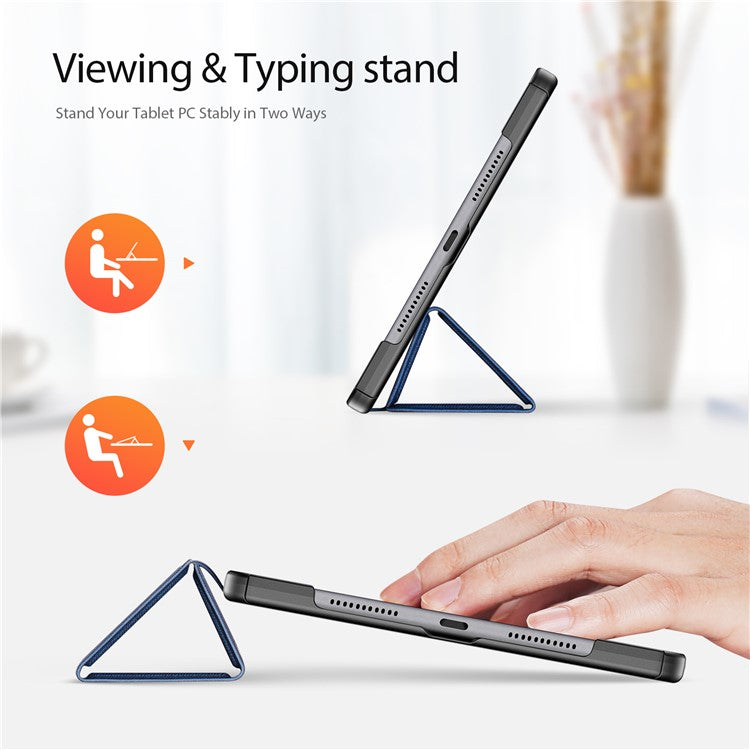 DUX DUCIS Domo Series for Huawei MatePad SE 11 Case Tri-fold Stand Leather Cover Auto Wake / Sleep - Blue