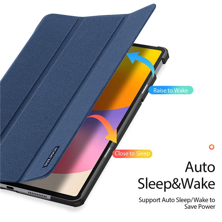 DUX DUCIS Domo Series for Huawei MatePad SE 11 Case Tri-fold Stand Leather Cover Auto Wake / Sleep - Blue