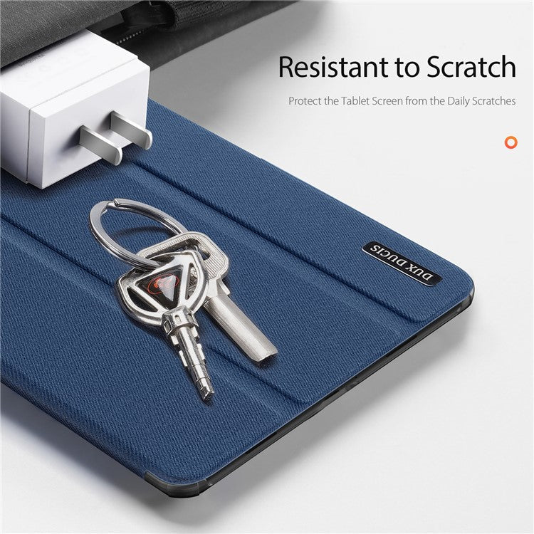 DUX DUCIS Domo Series for OnePlus Pad 2 / Pad Pro Case Tri-fold Stand PU Leather Tablet Cover - Blue