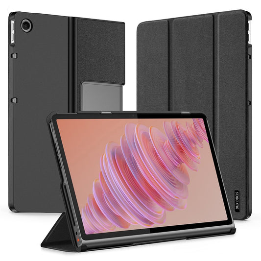 DUX DUCIS Domo Series for Lenovo Tab Plus Leather Case Tri-Fold Stand Anti-Scratch Tablet Cover - Black