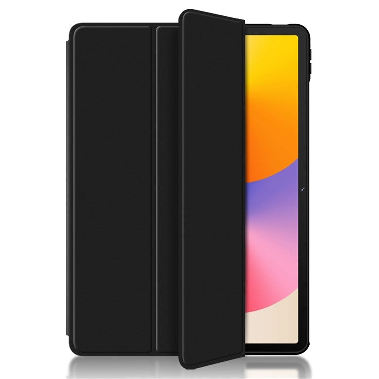 For Huawei MatePad SE 11 Case PU Leather TPU Back Full Protection Trifold Stand Tablet Cover - Black