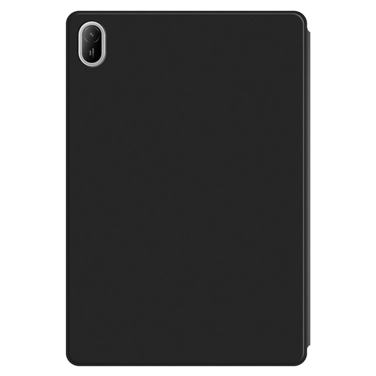 For Huawei MatePad SE 11 Case PU Leather TPU Back Full Protection Trifold Stand Tablet Cover - Black